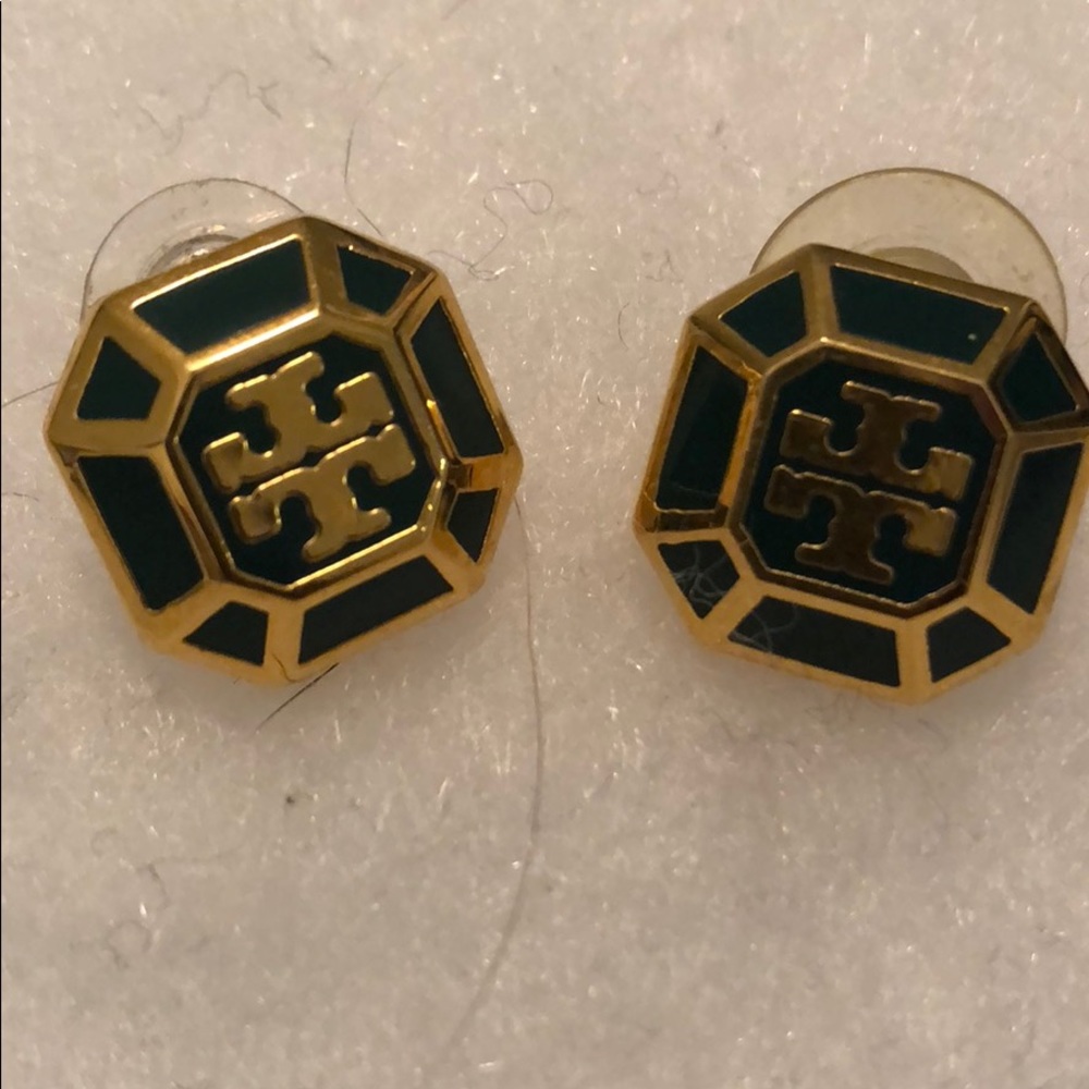 Tory Burch Green/Gold Earrings